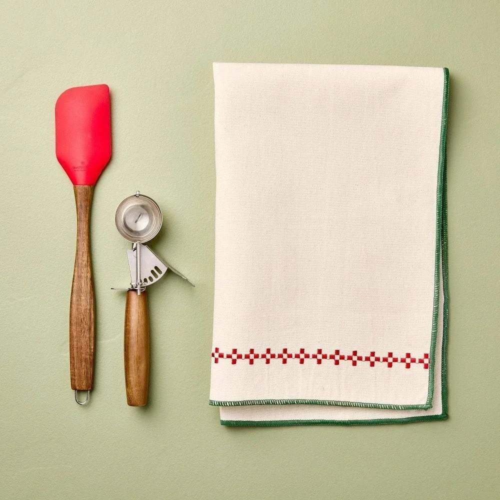 3pc Baking Bundle Spatula Cookie Scoop & Kitchen Towel - Hearth & Hand Magnolia